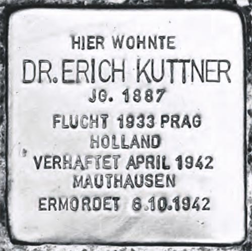 Stolperstein für Erich Kuttner