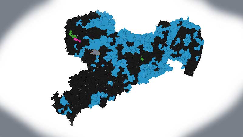 Erststimmen bei der Landtagswahl in Sachsen